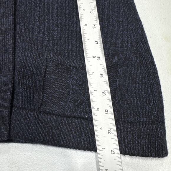 Woolworths Women's Wool Blend Cardigan Sweater Short Sleeve Collared Size S Navy - Picture 10 of 12